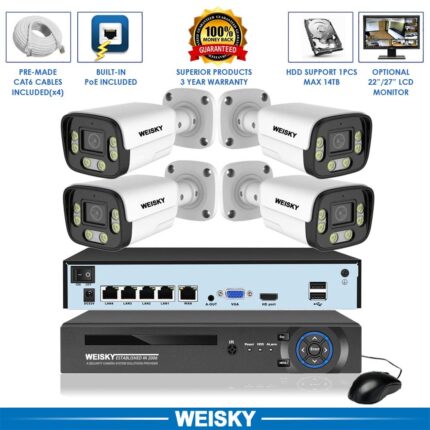 WEISKY 4 CH CCTV SET